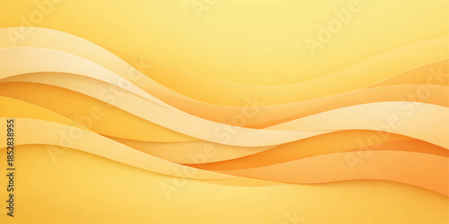 Wavy abstract background with gradient orange and yellow hues
