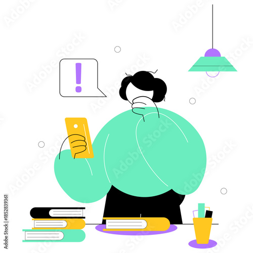 Startled concept illustration