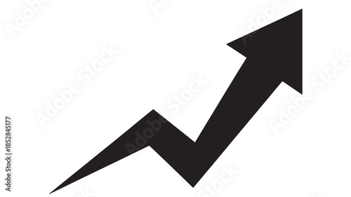 Dynamic Upward Arrow Representing Confidence Boost Success Growth and Positive Financial Progress Chart