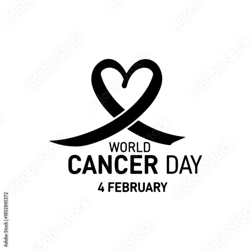 World cancer day observance isolated on transparent background