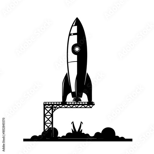 Rocket launching from platform