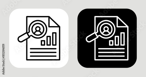 Demand Profile Icon In Black and White Line Style