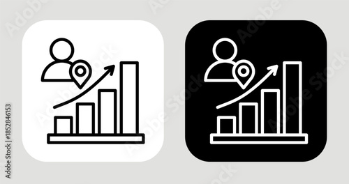 Audience Niche Icon In Black and White Line Style