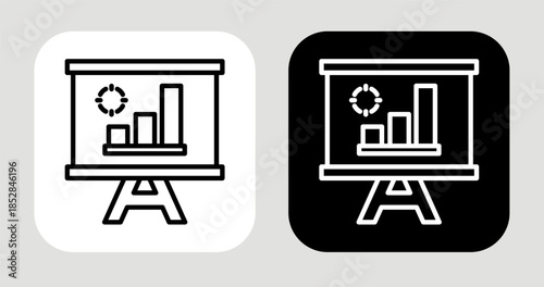 Niche Strategy Icon In Black and White Line Style
