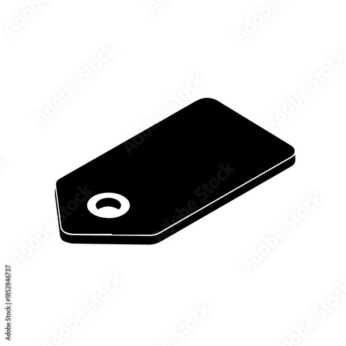 Black rectangle with circular hole