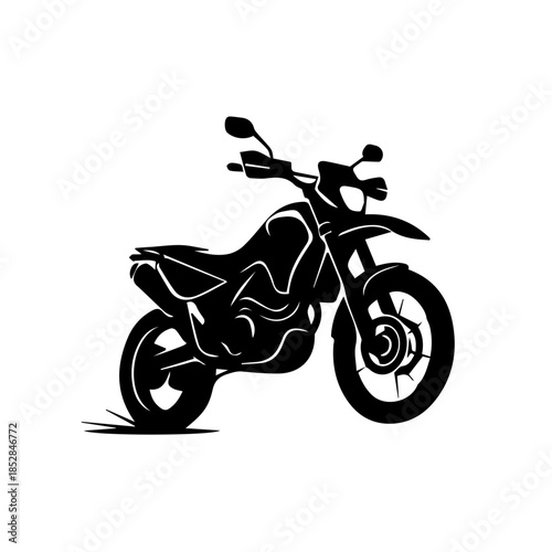 Silhouette of a motorcycle