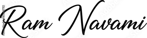 Ram Navami Hindu Festival Typography Design .