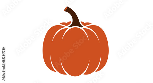 A single orange pumpkin illustration.