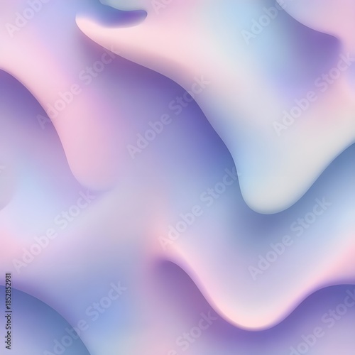 Soft pastel abstract background with smooth flowing curves and gentle gradient transitions in pink, lavender and blue tones for modern design use