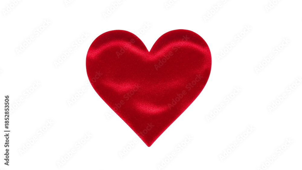 Fototapeta premium Bright red heart shape isolated on transparent background