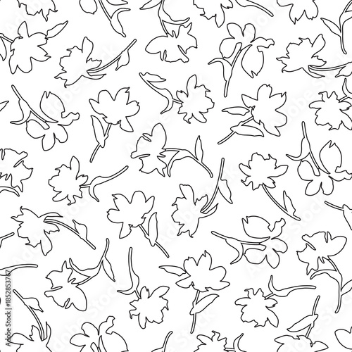 Abstract floral pattern perfect for textile design,