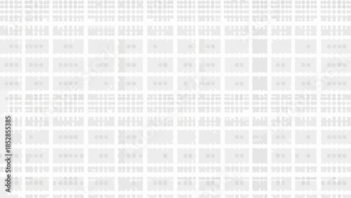 A high-angle, full-frame shot of a grid of white squares with subtle variations in shading and texture, creating a minimalist abstract pattern.