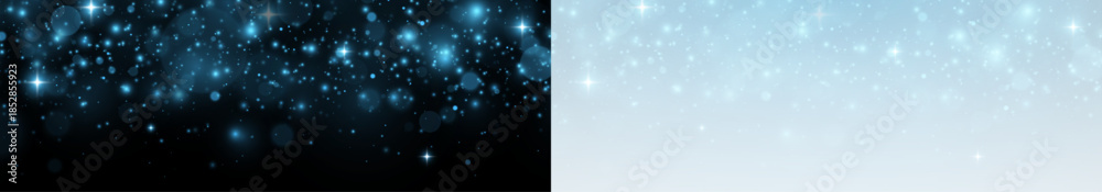 Obraz premium Christmas holiday confetti overlay with bright glittering particles and festive sparkle glow effect.