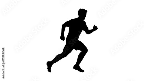 Running Silhouette: Capturing the essence of motion, a runner's silhouette cuts a dynamic figure. Perfectly illustrating the drive and determination of athletes.