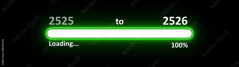 New year 2026 loading bar animation, Loading bar from 2025 to 2026 new ...