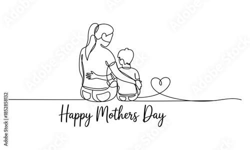 Mother and Child Celebrating Happy Mothers Day concept 