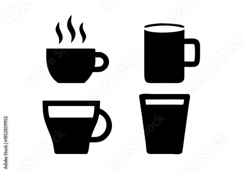 coffee cup icon set
