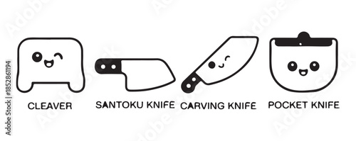 Knife Line Art Icon Vector Illustration Eps 10