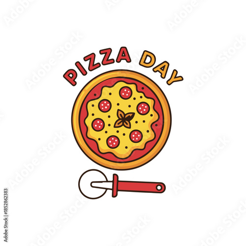 Celebrate pizza day with a delicious pepperoni pizza isolated on transparent background