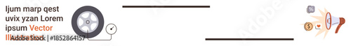Automotive safety, tire pressure tracking, transportation efficiency, digital diagnostics, car maintenance, technology systems. A car tire connected to a pressure gauge and digital symbols