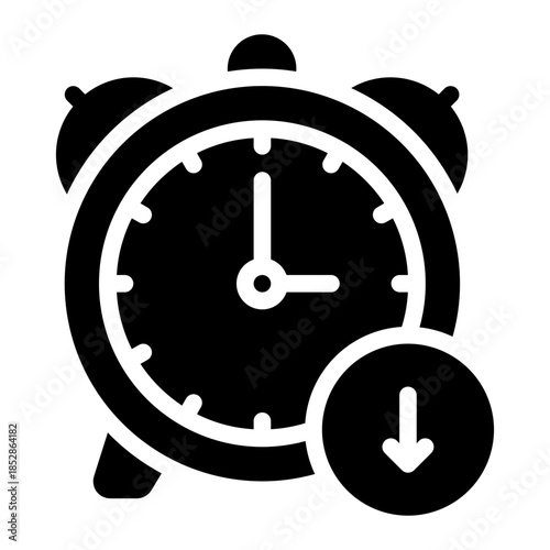 reduce time glyph icon