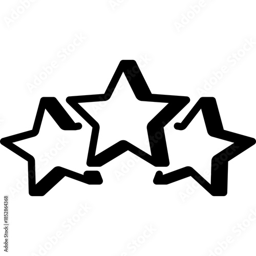 Three Stars Rating Icon
