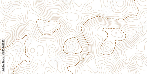Black and white topographic map background. Topographic map lines. Monochrome topographic terrain lines with space for text. 