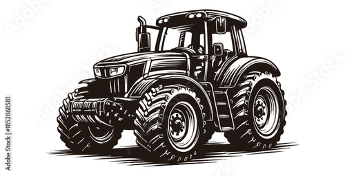 illustration of a modern tractor.