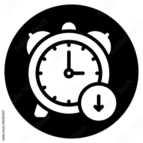 reduce time glyph icon