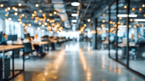 Wallpaper Mural blurred office interior space with people working and meeting business collaboration concept abstract background soft focus photography. High quality. High quality Torontodigital.ca