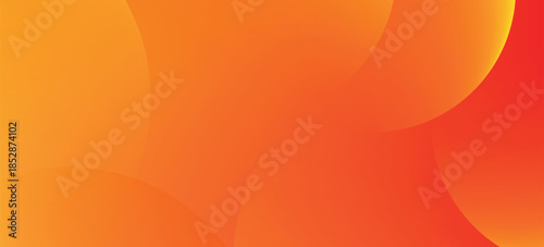 Minimal geometric background. Orange elements with fluid gradient. Dynamic shapes composition.Vector Illustration