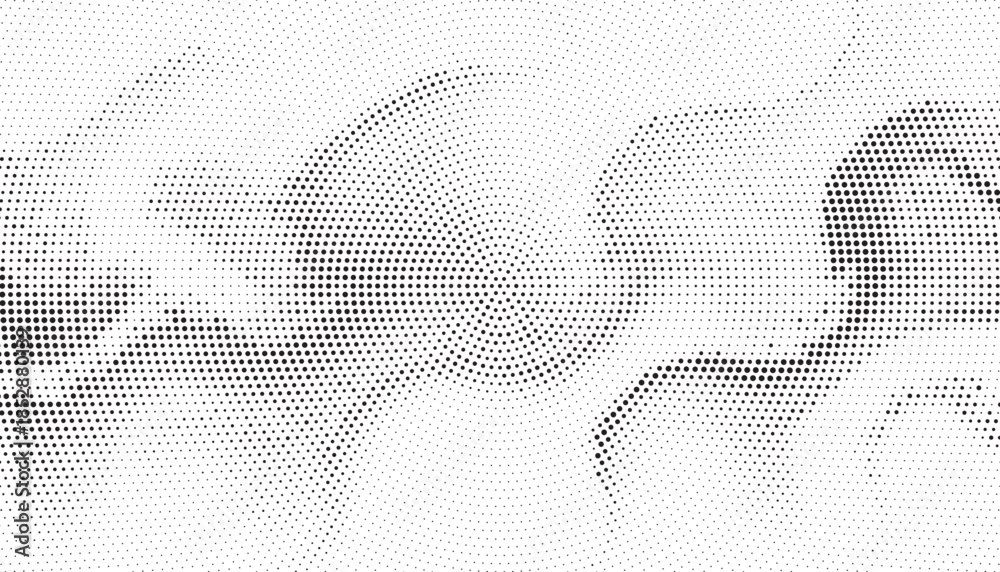 Fototapeta premium Grunge halftone gradient background. Faded grit noise texture. White and black sand wallpaper. Retro pixelated backdrop. Anime or manga style comic overlay. Vector graphic design textured template