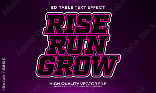 Girl fitness text effect, editable text effect and workout 3d font style bold shadow female poster design