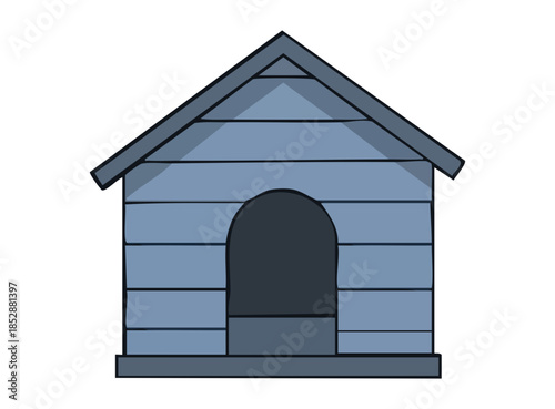 Illustration of a Wood Dog House