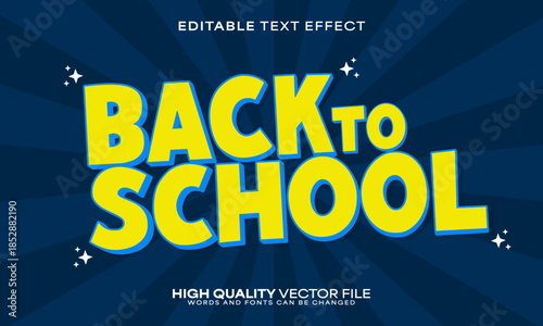 Cartoon comic text effect, editable text effect and child 3d font style bold shadow fun poster design