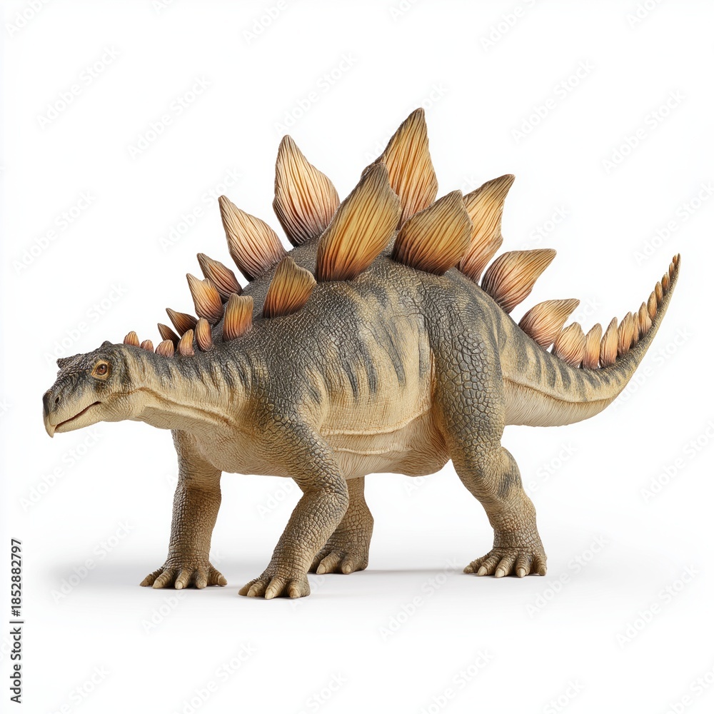 Fototapeta premium Realistic Stegosaurus Model in Studio Lighting