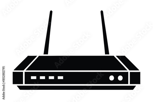 network router vector icon silhouette