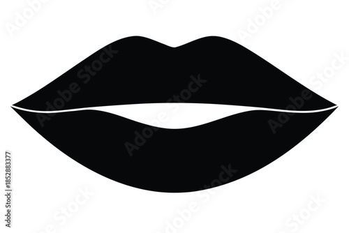 lips vector icon silhouette