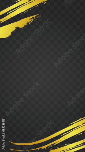 格子柄の背景画像 ゴールドと黒のグラデーション背景イラスト　和柄