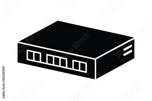 ethernet switch vector icon silhouette