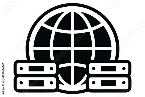 dns vector icon silhouett