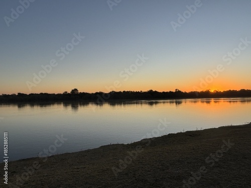 Zambezi National Park in Zimbabwe, Africa at sunrise