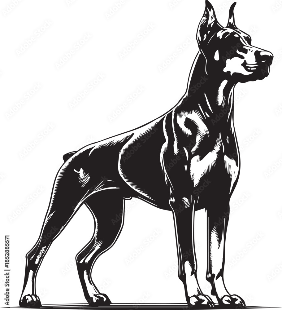 Fototapeta premium Dobermann Dog Vector
