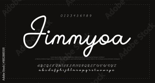 Font Handwritten Glossy Script Text Effect