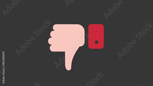 Negative Sentiment: A simple, yet impactful illustration of a hand gesturing a thumbs-down, conveying a strong sense of disapproval. 