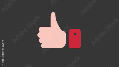 Thumbs Up Icon: A minimalist icon of a raised thumb signifies approval, acceptance, and positivity. It's a simple yet powerful symbol.