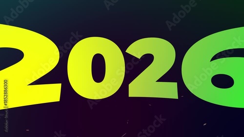 New Year 2026: The bold numerals of the year 2026 stand out against a vibrant gradient background, signaling the dawn of a new era.