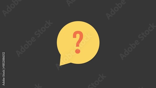 Question Mark Icon: A simple yet effective question mark icon, the essence of inquiry and uncertainty, set against a dark background, representing curiosity and exploration.