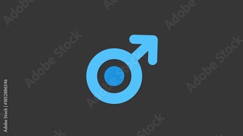 Male Symbol: Simple, iconic illustration representing masculinity, often used in scientific or medical contexts to denote the male sex.