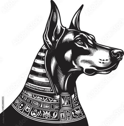 Dobermann Dog Vector	